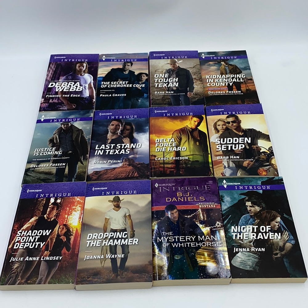 Bundle of 12 Harlequin Intrigue Suspense Romance Softcover Books